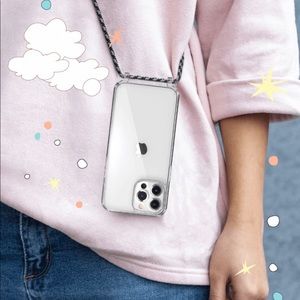 Play Lanyard Shockproof Hands-free Clear Case for iPhone 13 Pro